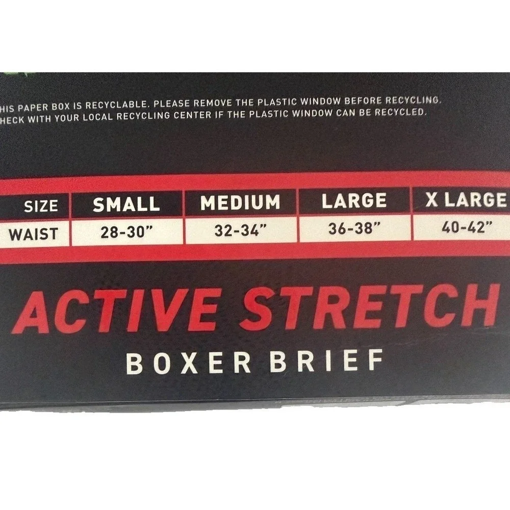 Puma Men's 4-Pack Active Stretch Boxer Briefs Tag Free Size L New